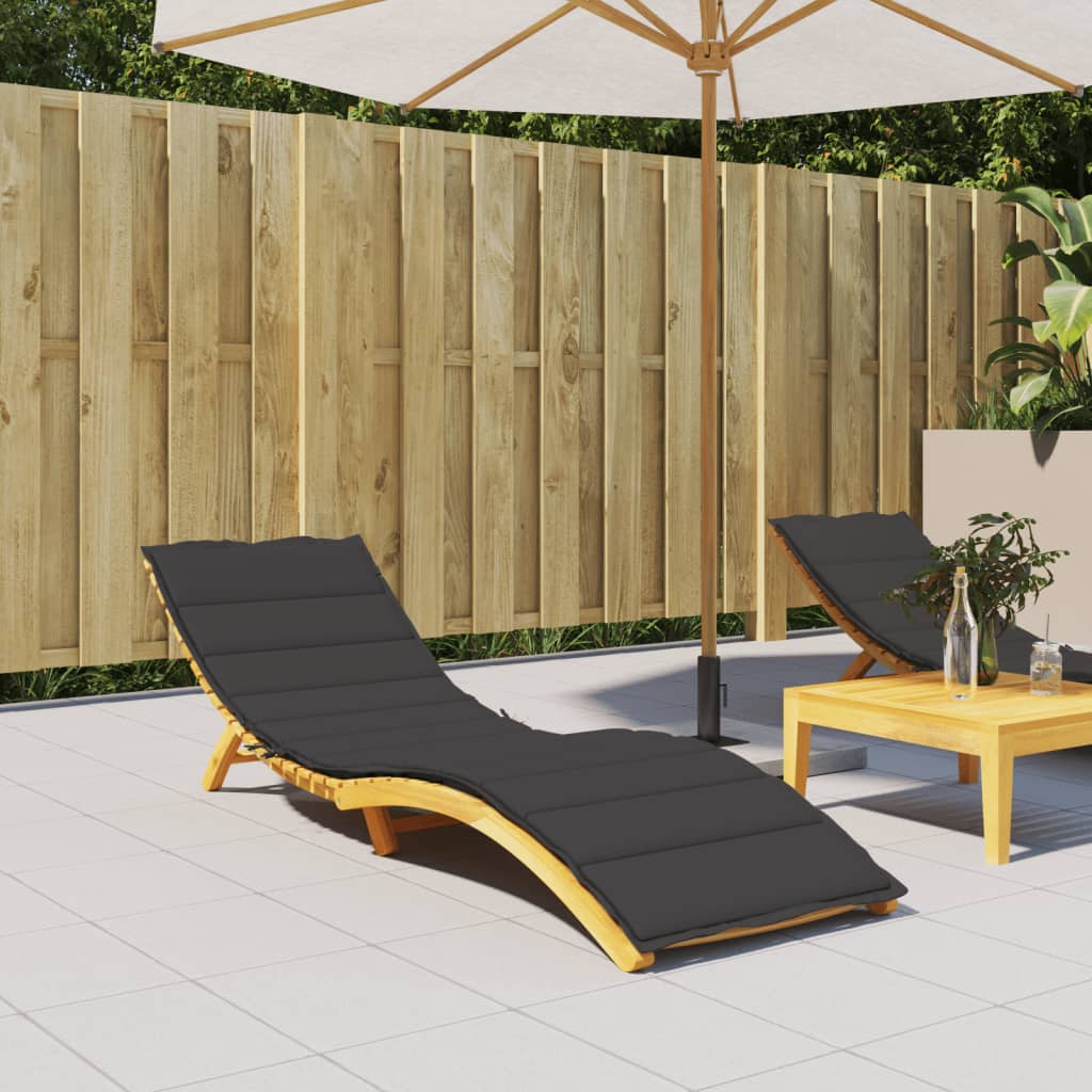 Ligbedkussen 200x50x3 cm oxford stof zwart 200 x 50 x 3 cm Zwart