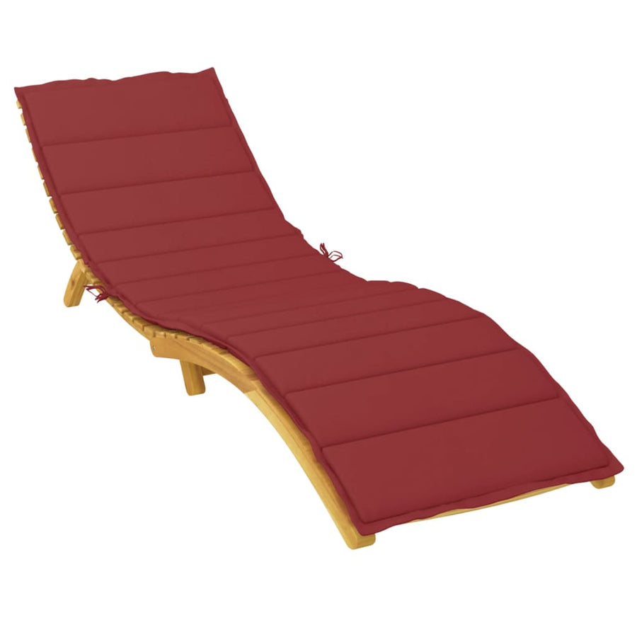 Ligbedkussen 200x50x3 cm oxford stof wijnrood 200 x 50 x 3 cm Wijnrood