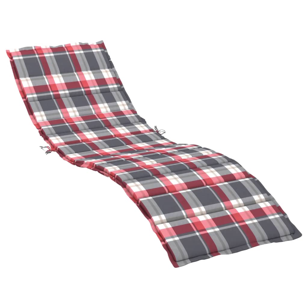 Ligbedkussen 200X50X3 Cm Oxford Stof Ruitpatroon Rood 1 200 x 50 x 3 cm Rood ruitpatroon