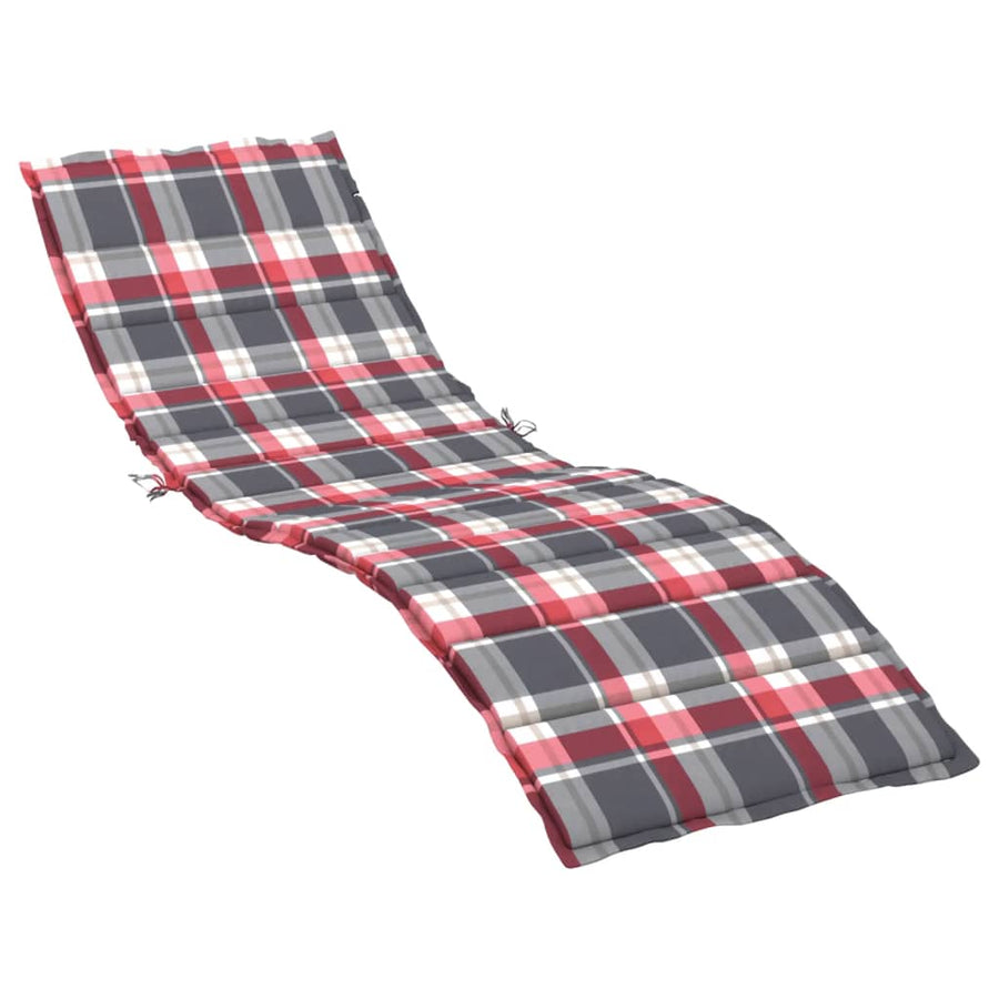 Ligbedkussen 200X50X3 Cm Oxford Stof Ruitpatroon Rood 1 200 x 50 x 3 cm Rood ruitpatroon