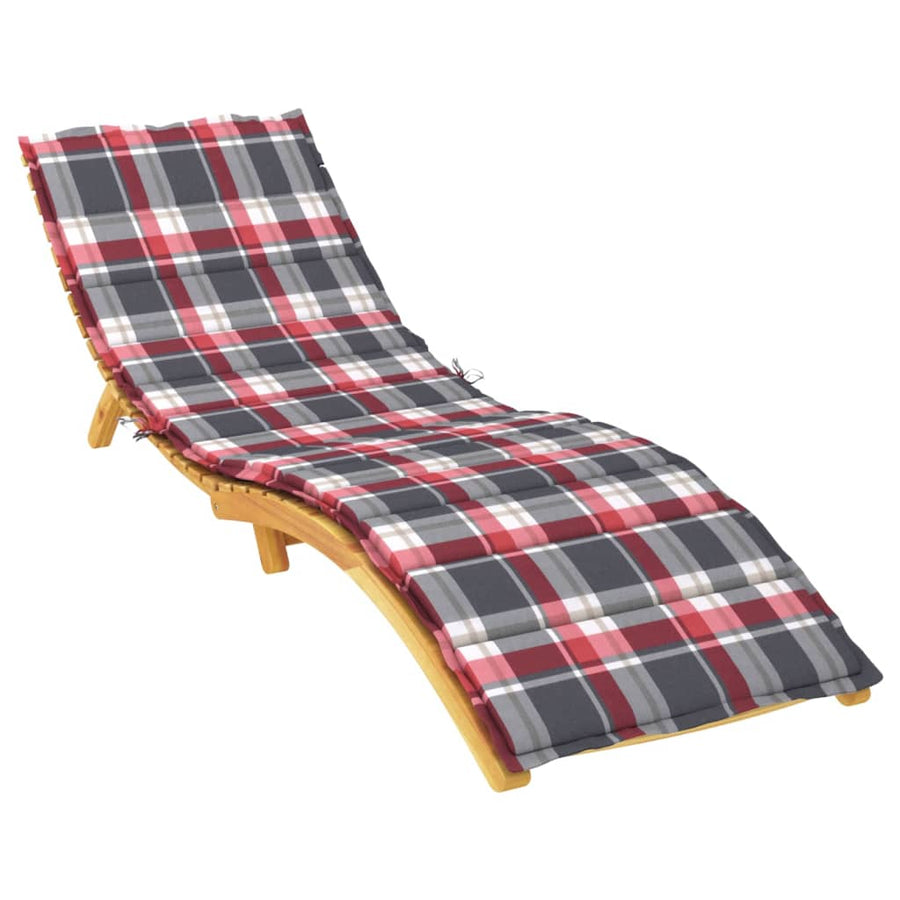 Ligbedkussen 200X50X3 Cm Oxford Stof Ruitpatroon Rood 1 200 x 50 x 3 cm Rood ruitpatroon