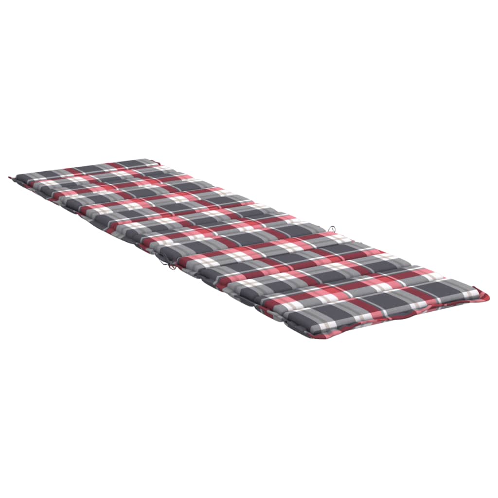 Ligbedkussen 200X50X3 Cm Oxford Stof Ruitpatroon Rood 1 200 x 50 x 3 cm Rood ruitpatroon