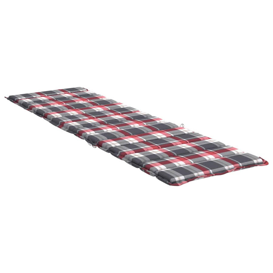 Ligbedkussen 200X50X3 Cm Oxford Stof Ruitpatroon Rood 1 200 x 50 x 3 cm Rood ruitpatroon