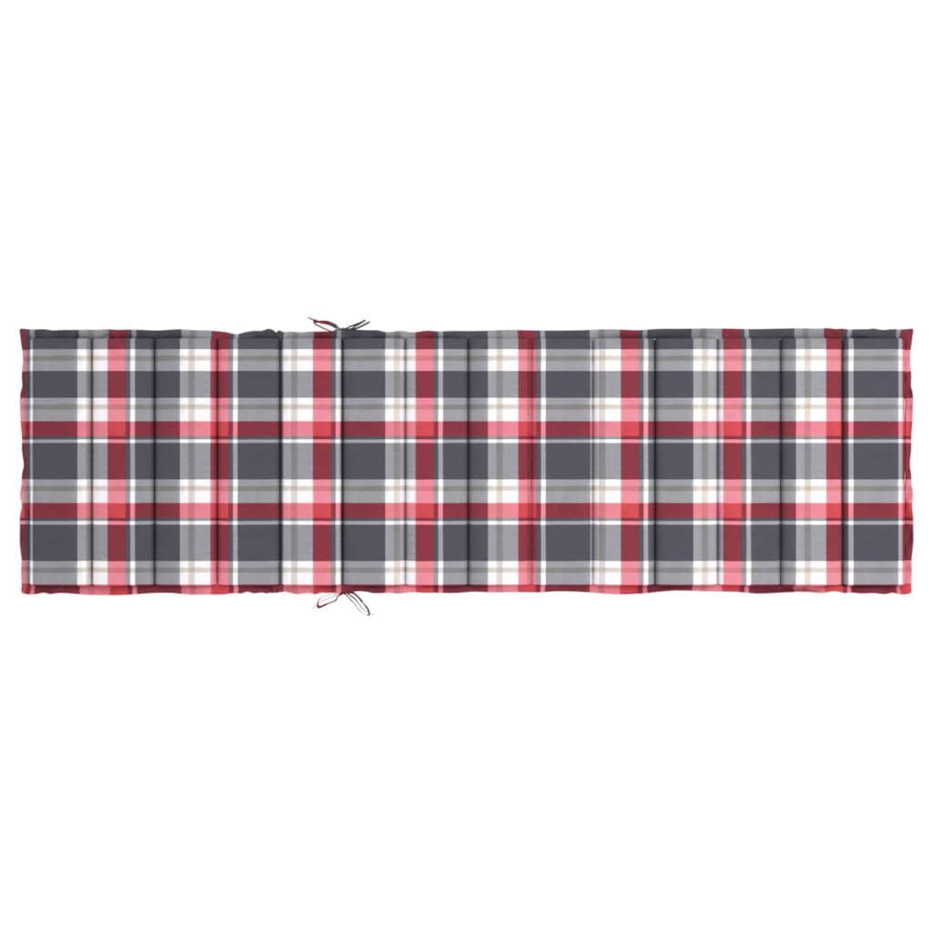Ligbedkussen 200X50X3 Cm Oxford Stof Ruitpatroon Rood 1 200 x 50 x 3 cm Rood ruitpatroon