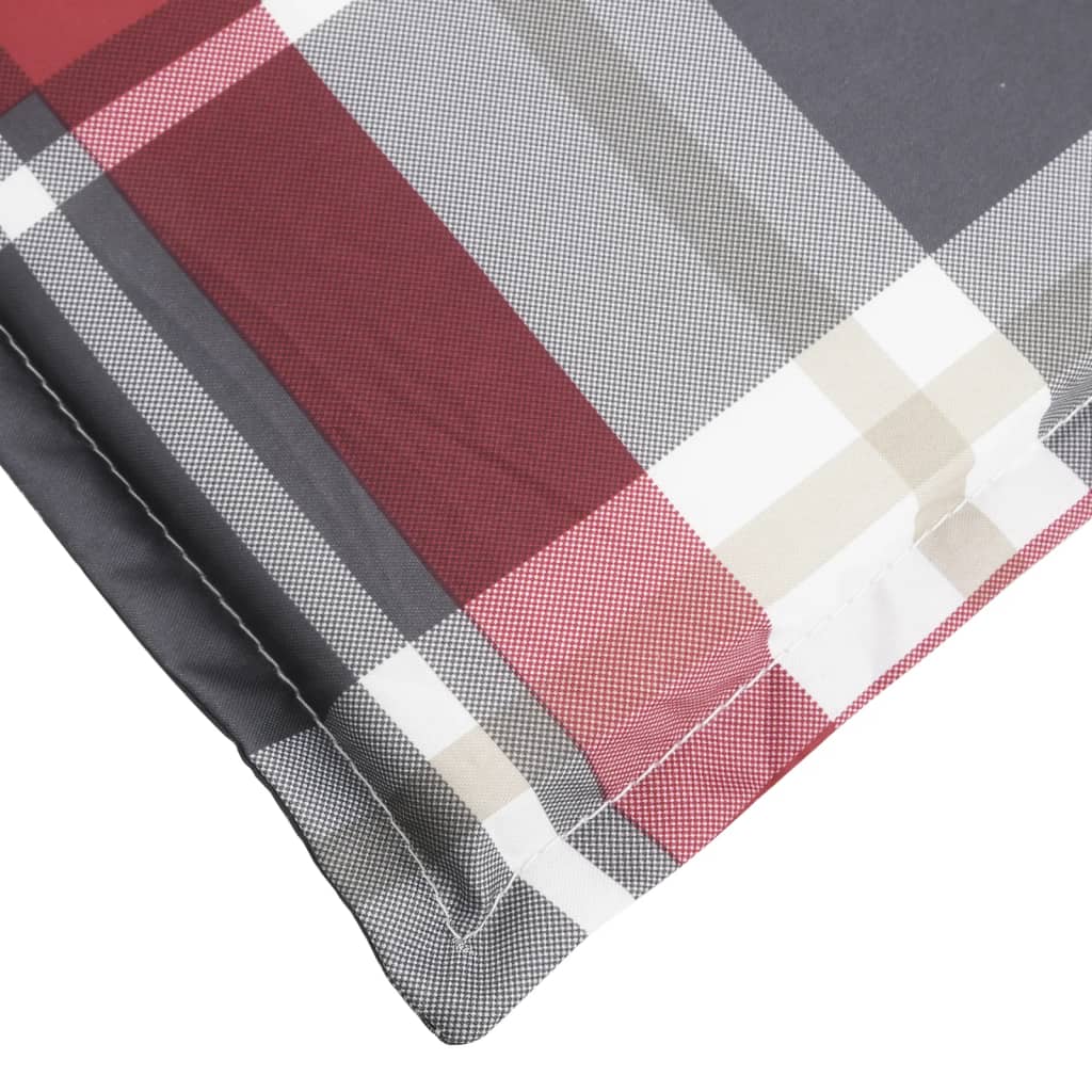 Ligbedkussen 200X50X3 Cm Oxford Stof Ruitpatroon Rood 1 200 x 50 x 3 cm Rood ruitpatroon