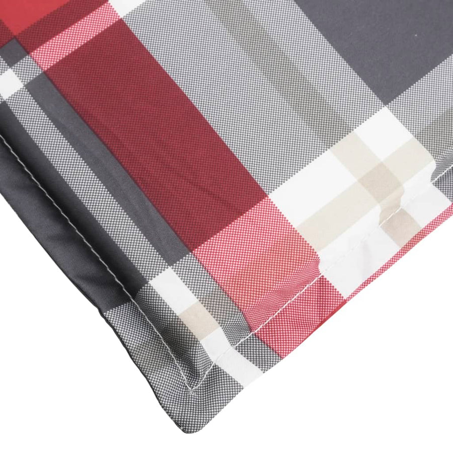 Ligbedkussen 200X50X3 Cm Oxford Stof Ruitpatroon Rood 1 200 x 50 x 3 cm Rood ruitpatroon