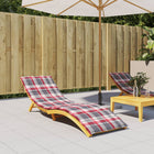 Ligbedkussen 200x50x3 cm rood ruitpatroon