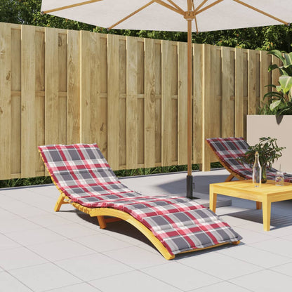 Ligbedkussen 200X50X3 Cm Oxford Stof Ruitpatroon Rood 1 200 x 50 x 3 cm Rood ruitpatroon