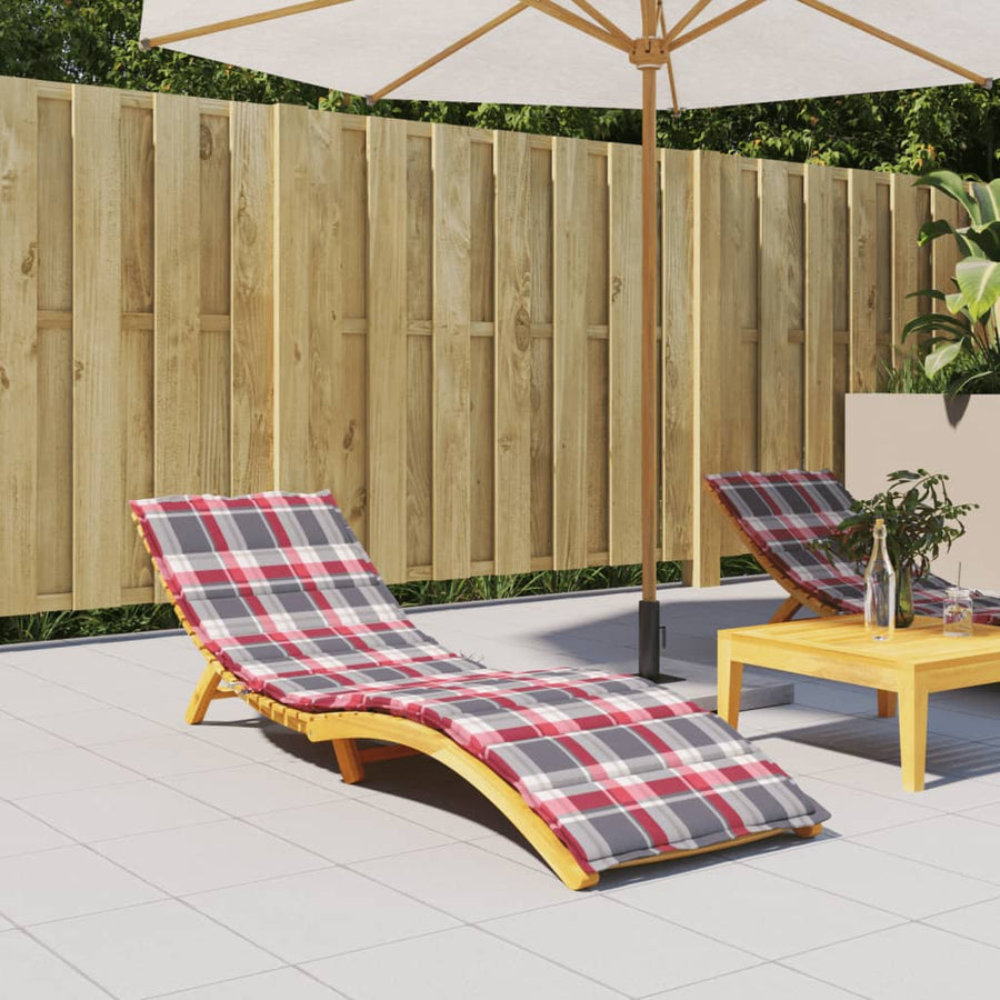 Ligbedkussen 200X50X3 Cm Oxford Stof Ruitpatroon Rood 1 200 x 50 x 3 cm Rood ruitpatroon