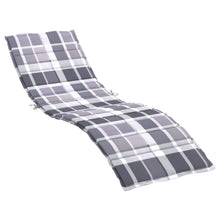 Ligbedkussen 200x50x3 cm oxford stof ruitpatroon grijs