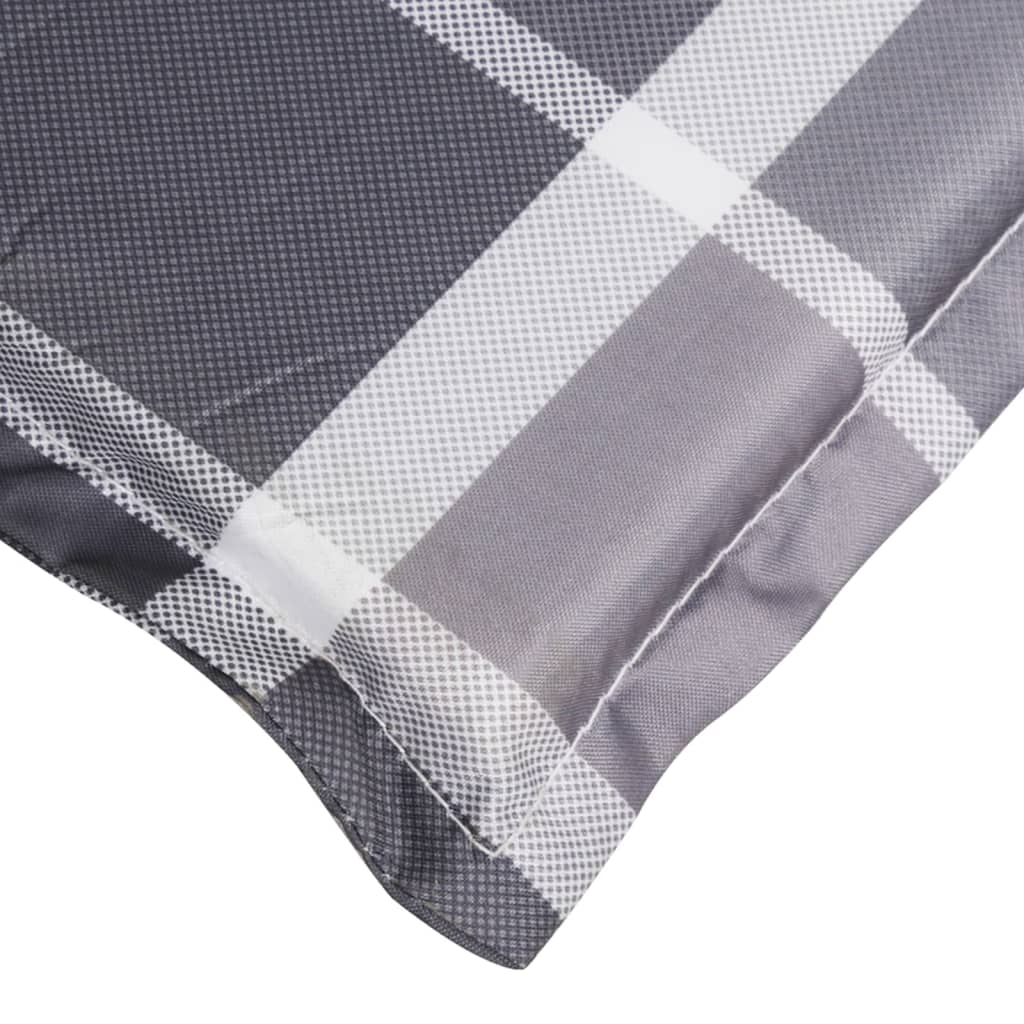 Ligbedkussen 200x50x3 cm oxford stof ruitpatroon grijs