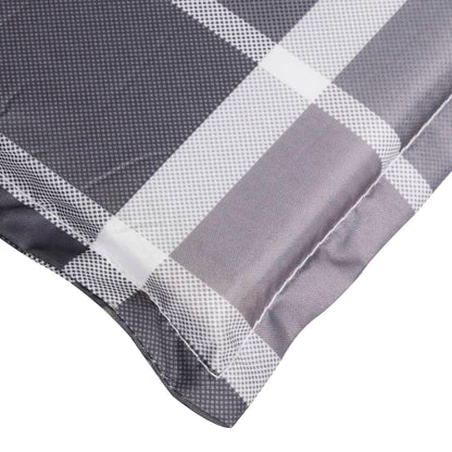 Ligbedkussen 200x50x3 cm oxford stof ruitpatroon grijs
