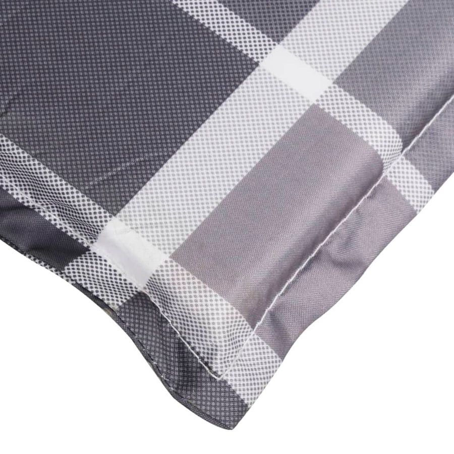 Ligbedkussen 200x50x3 cm oxford stof ruitpatroon grijs