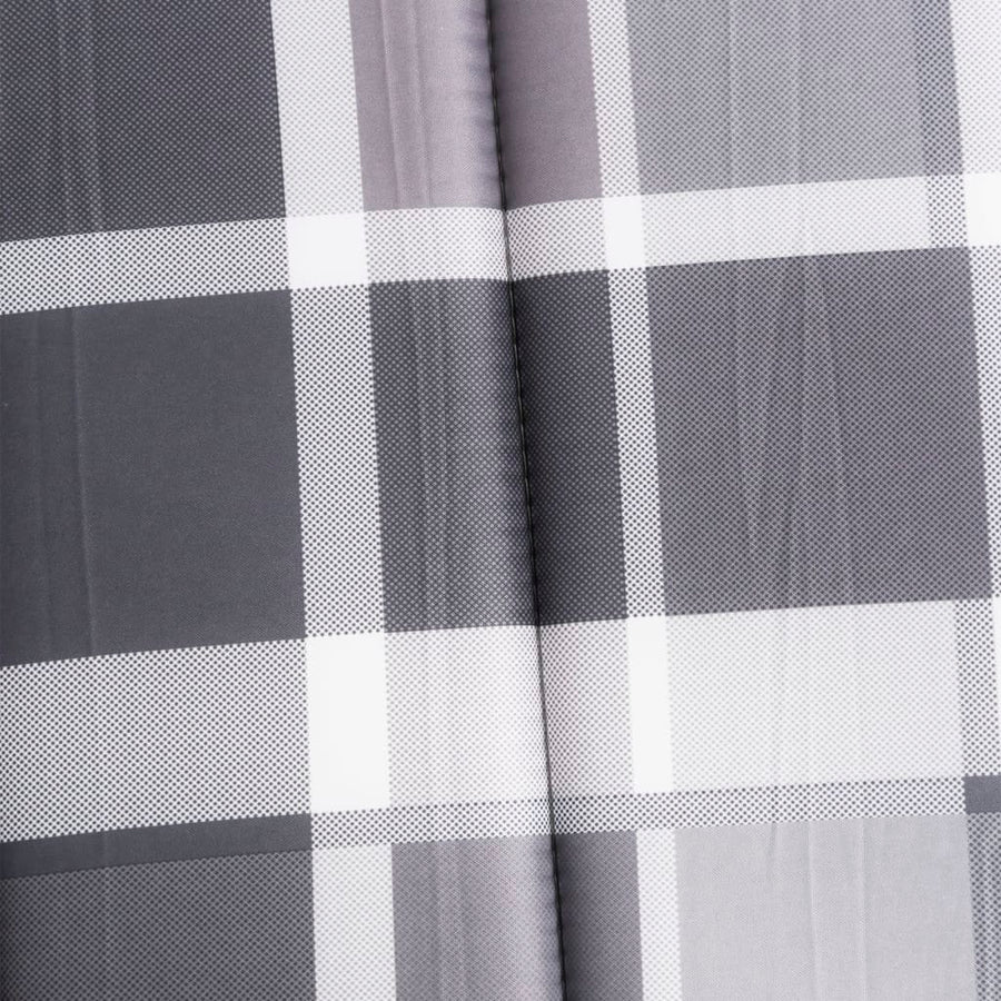 Ligbedkussen 200x50x3 cm oxford stof ruitpatroon grijs
