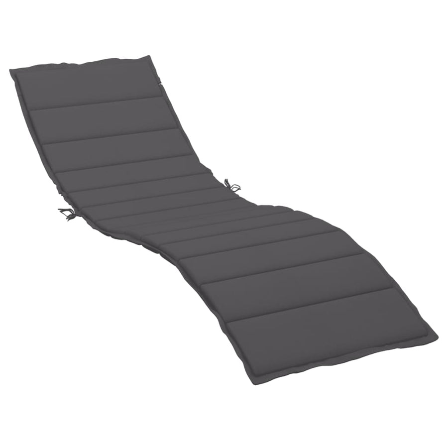 Ligbedkussen 200x60x3 cm oxford stof antracietkleurig 200 x 60 x 3 cm Antraciet