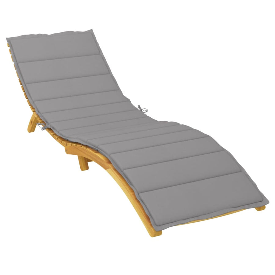 Ligbedkussen 200x60x3 cm oxford stof grijs 200 x 60 x 3 cm Grijs