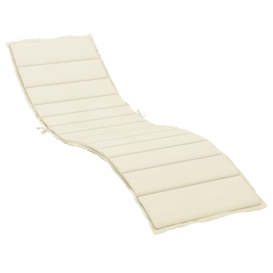 Ligbedkussen 200x60x3 cm oxford stof crèmekleurig 200 x 60 x 3 cm Crème