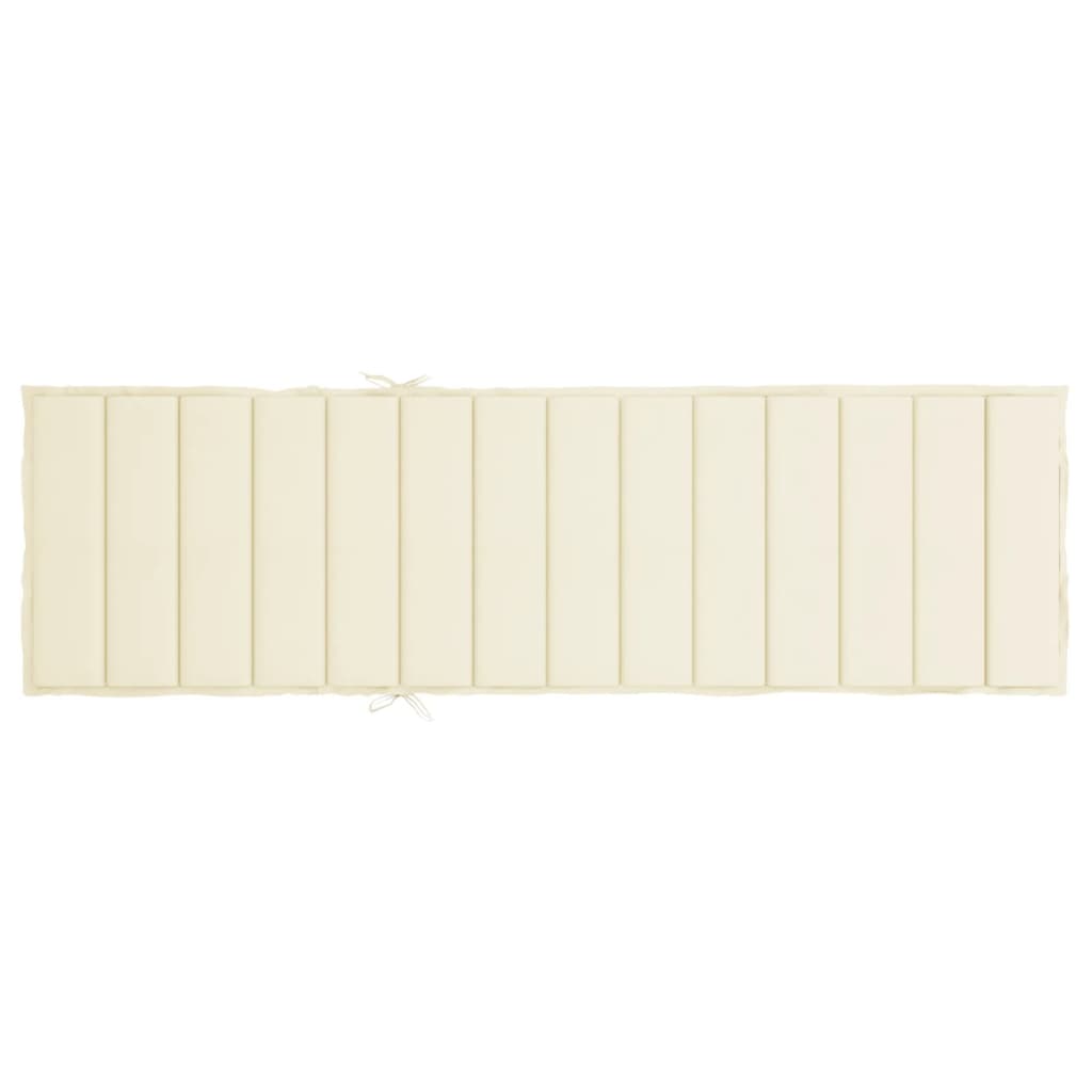 Ligbedkussen 200x60x3 cm oxford stof crèmekleurig 200 x 60 x 3 cm Crème