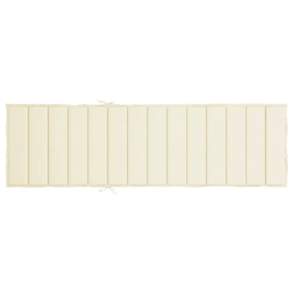 Ligbedkussen 200x60x3 cm oxford stof crèmekleurig 200 x 60 x 3 cm Crème