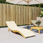 Ligbedkussen 200x60x3 cm oxford stof crèmekleurig