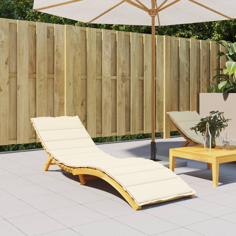 Ligbedkussen 200x60x3 cm oxford stof crèmekleurig 200 x 60 x 3 cm Crème