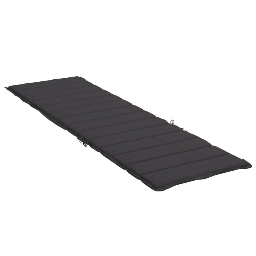 Ligbedkussen 200x60x3 cm oxford stof zwart 200 x 60 x 3 cm Zwart