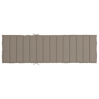 Ligbedkussen 200x60x3 cm oxford stof taupe