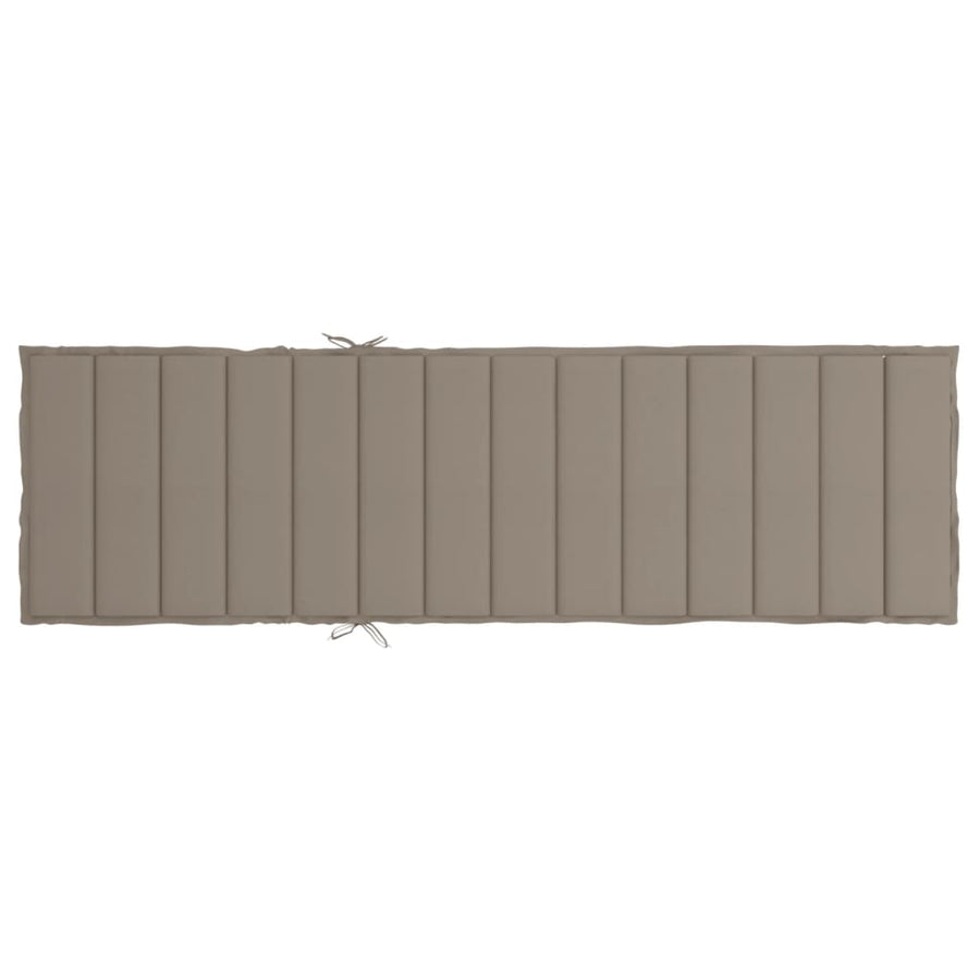 Ligbedkussen 200x60x3 cm oxford stof taupe