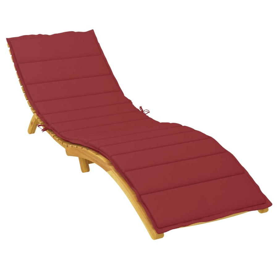 Ligbedkussen 200x60x3 cm oxford stof wijnrood 200 x 60 x 3 cm Wijnrood