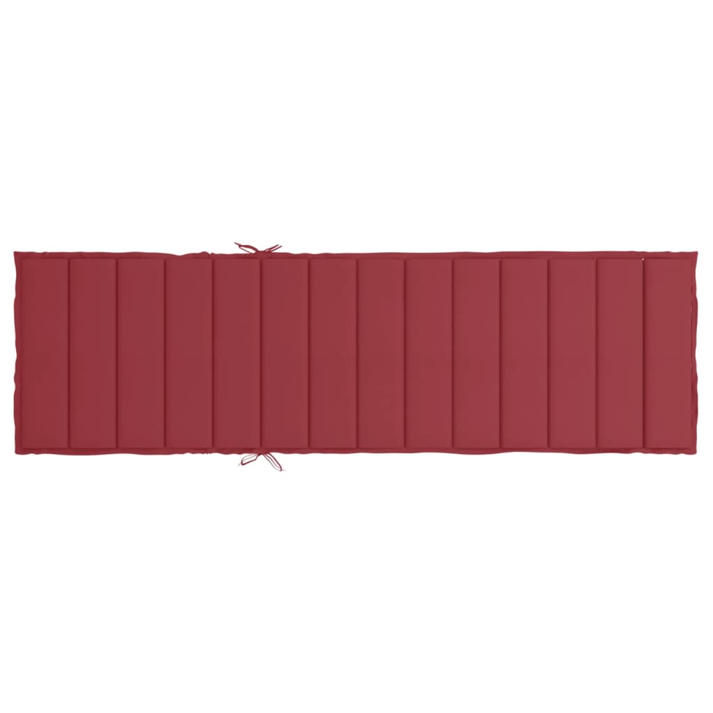 Ligbedkussen 200x60x3 cm oxford stof wijnrood 200 x 60 x 3 cm Wijnrood