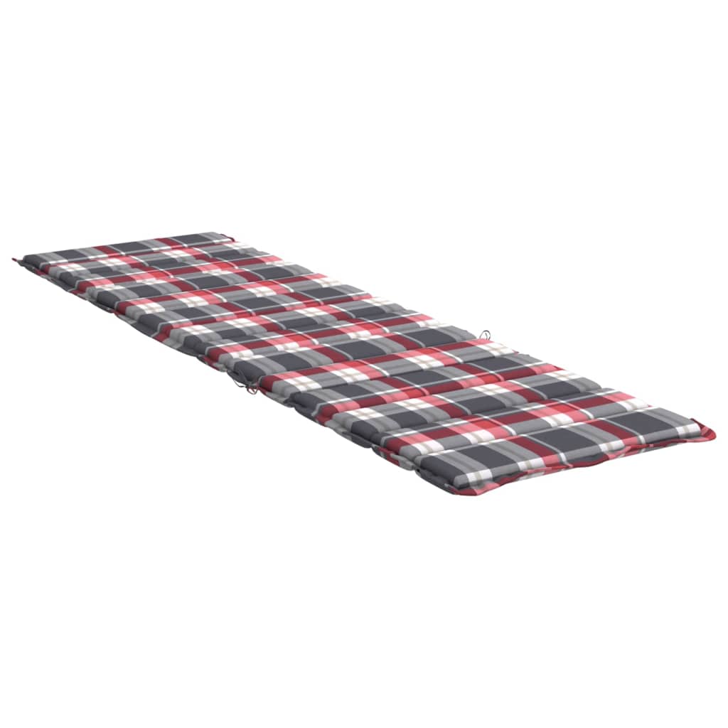 Ligbedkussen 200x60x3 cm oxford stof ruitpatroon rood 200 x 60 x 3 cm Rood ruitpatroon