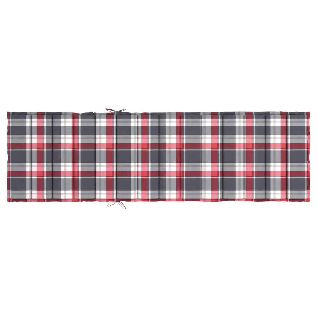 Ligbedkussen 200x60x3 cm oxford stof ruitpatroon rood 200 x 60 x 3 cm Rood ruitpatroon