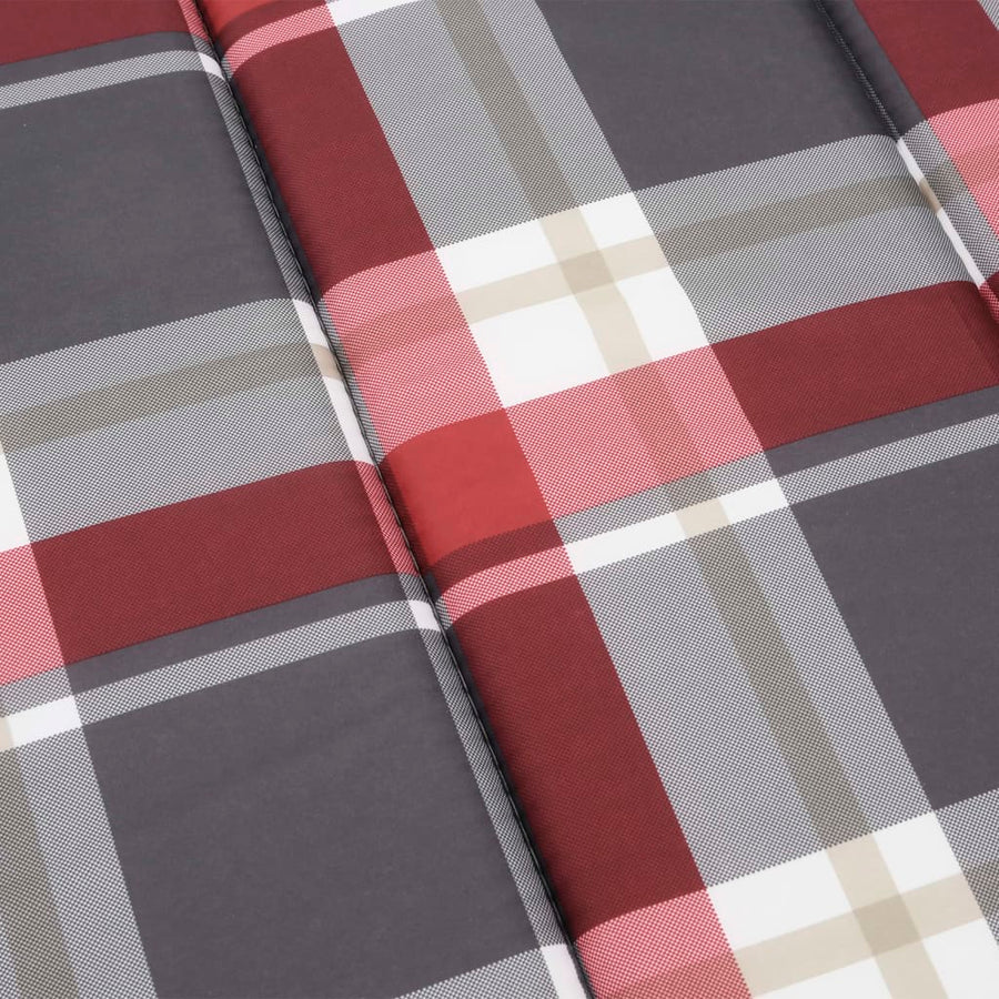 Ligbedkussen 200x60x3 cm oxford stof ruitpatroon rood 200 x 60 x 3 cm Rood ruitpatroon