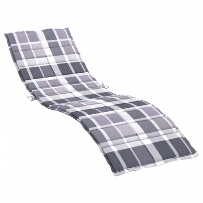 Ligbedkussen200x60x3 cm oxford stof ruitpatroon grijs 200 x 60 x 3 cm Grijs ruitpatroon