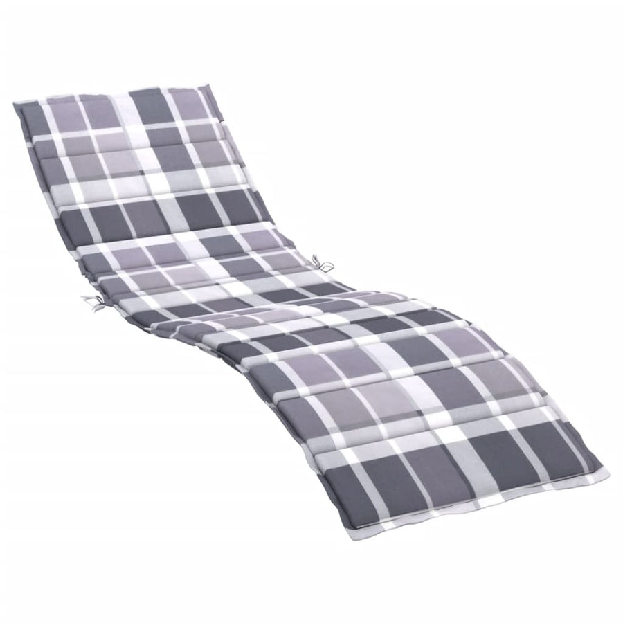 Ligbedkussen200x60x3 cm oxford stof ruitpatroon grijs 200 x 60 x 3 cm Grijs ruitpatroon
