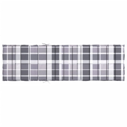 Ligbedkussen200x60x3 cm oxford stof ruitpatroon grijs 200 x 60 x 3 cm Grijs ruitpatroon