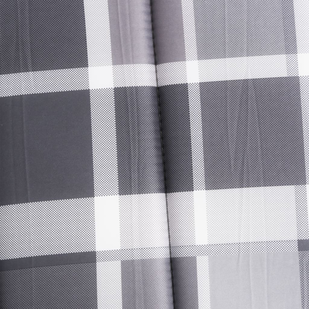 Ligbedkussen200x60x3 cm oxford stof ruitpatroon grijs 200 x 60 x 3 cm Grijs ruitpatroon