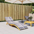 Ligbedkussen 200x60x3 cm grijs ruitpatroon