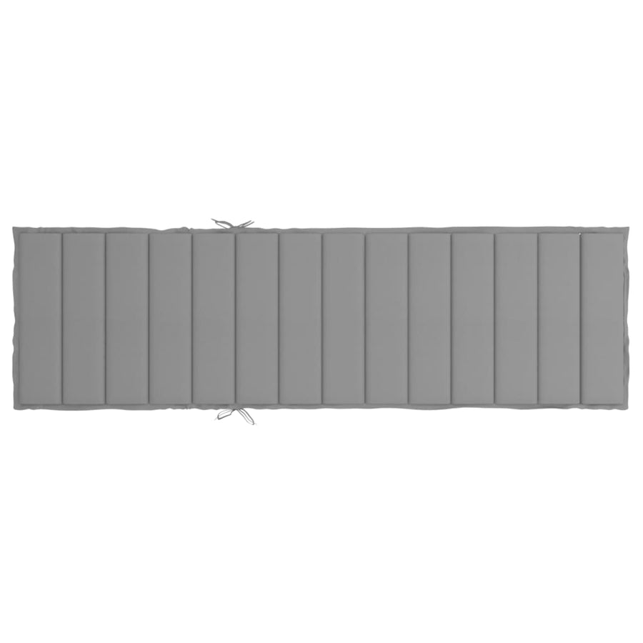 Ligbedkussen 200x70x3 cm oxford stof grijs 200 x 70 x 3 cm Grijs