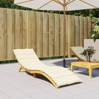 Ligbedkussen 200x70x3 cm oxford stof crèmekleurig