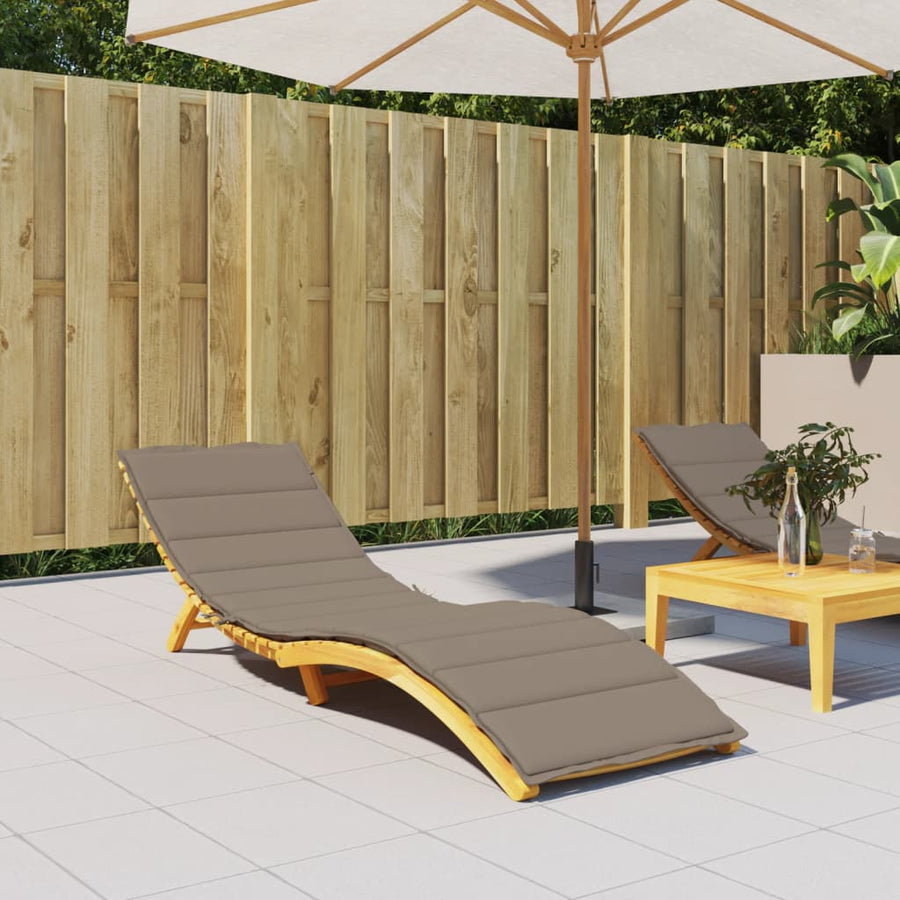 Ligbedkussen 200x70x3 cm oxford stof taupe 200 x 70 x 3 cm Taupe