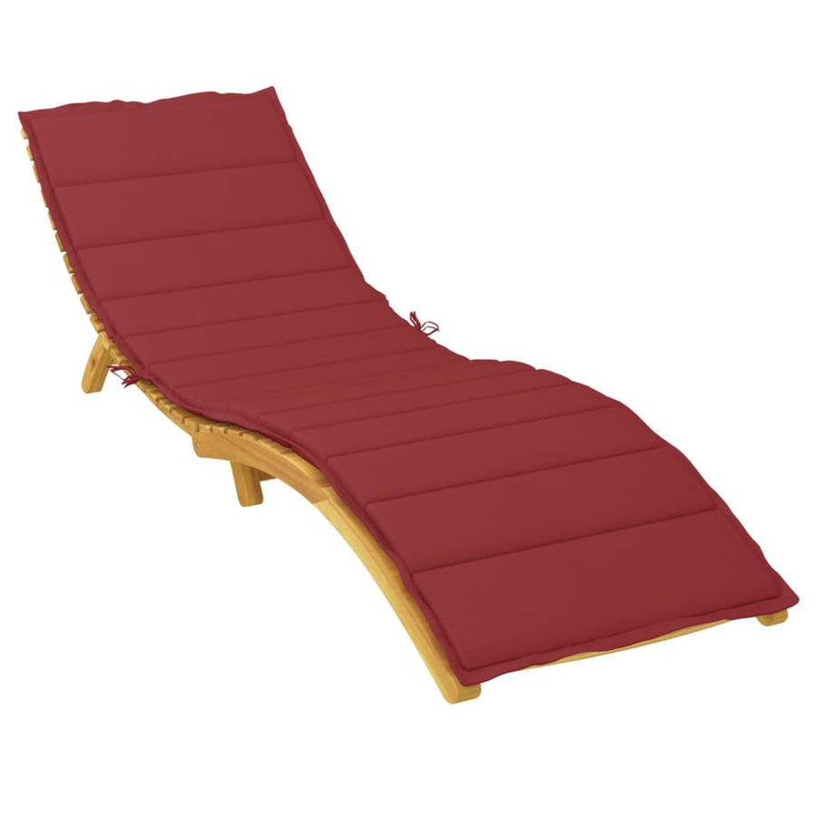 Ligbedkussen 200x70x3 cm oxford stof wijnrood 200 x 70 x 3 cm Wijnrood