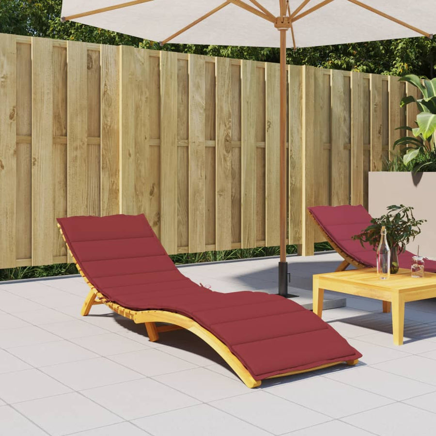 Ligbedkussen 200x70x3 cm oxford stof wijnrood 200 x 70 x 3 cm Wijnrood