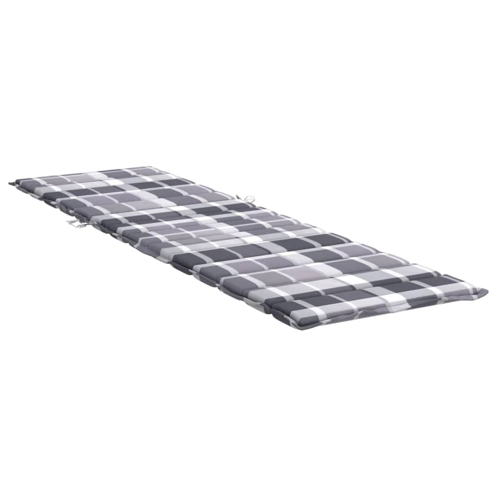 Ligbedkussen 200X70X3 Cm Oxford Stof Ruitpatroon Grijs 1 200 x 70 x 3 cm Grijs ruitpatroon