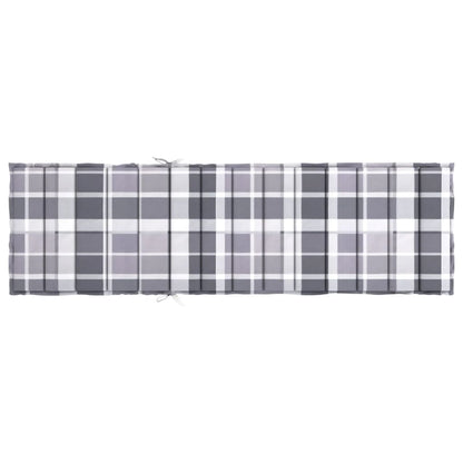 Ligbedkussen 200X70X3 Cm Oxford Stof Ruitpatroon Grijs 1 200 x 70 x 3 cm Grijs ruitpatroon
