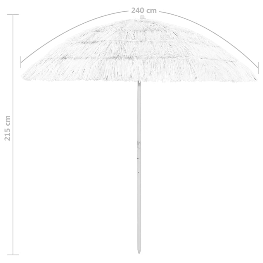 Strandparasol Hawaï 240 cm Wit