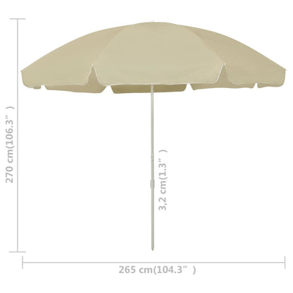 Strandparasol 300 cm zandgeel