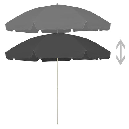 Strandparasol 300 cm antracietkleurig