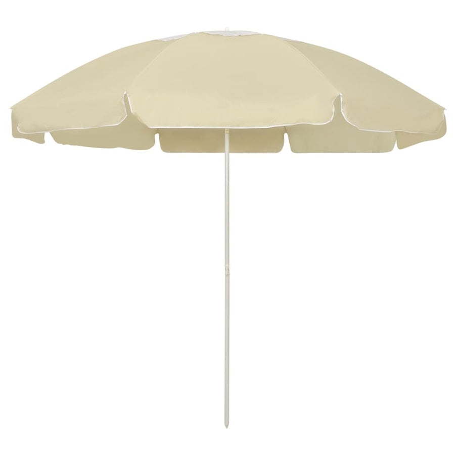 Strandparasol 240 Cm Zandgeel sand yellow and white