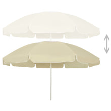 Strandparasol 240 Cm Zandgeel sand yellow and white